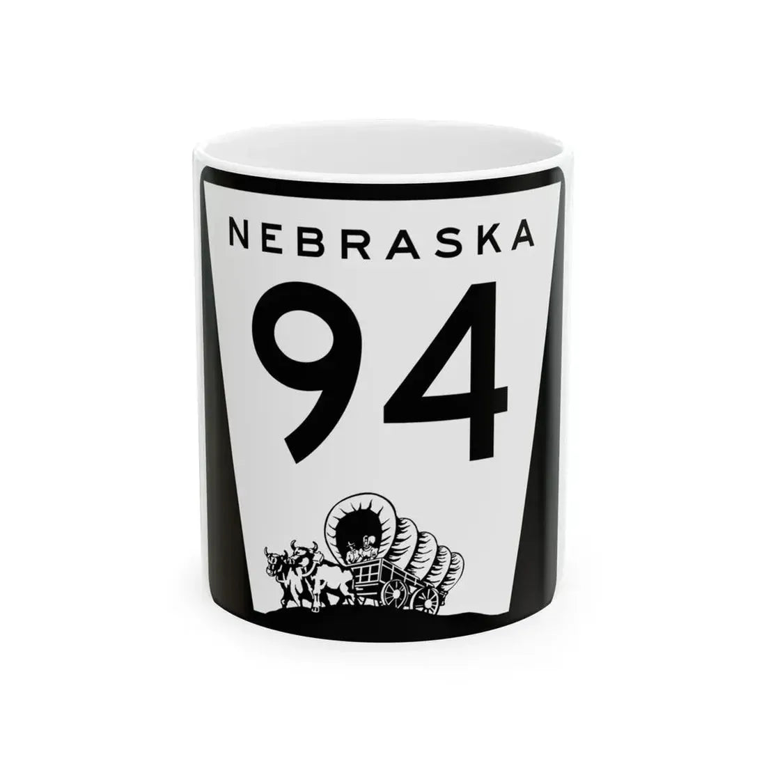 N-94 (Nebraska) (Road Sign) White Coffee Mug 11oz - Go Mug Yourself