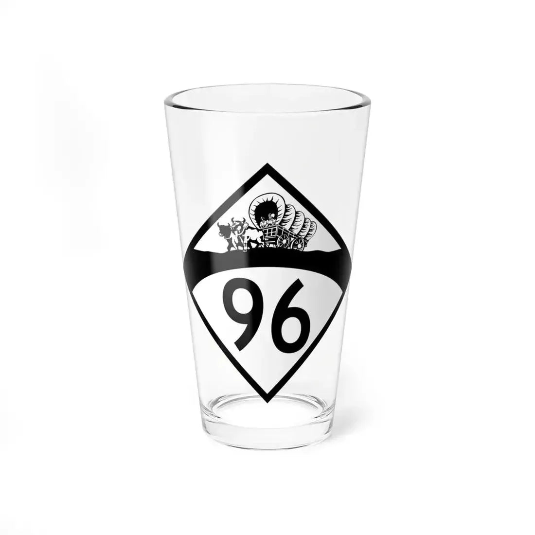 N-96 1950 (Nebraska) (Road Sign) Pint Glass 16oz 16oz - Go Mug Yourself