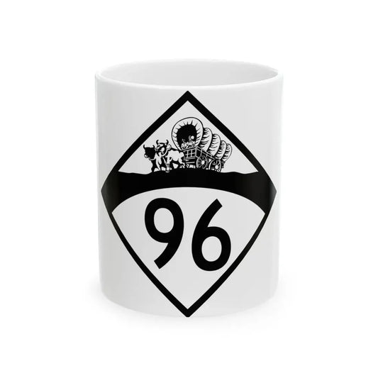 N-96 1950 (Nebraska) (Road Sign) White Coffee Mug 11oz - Go Mug Yourself