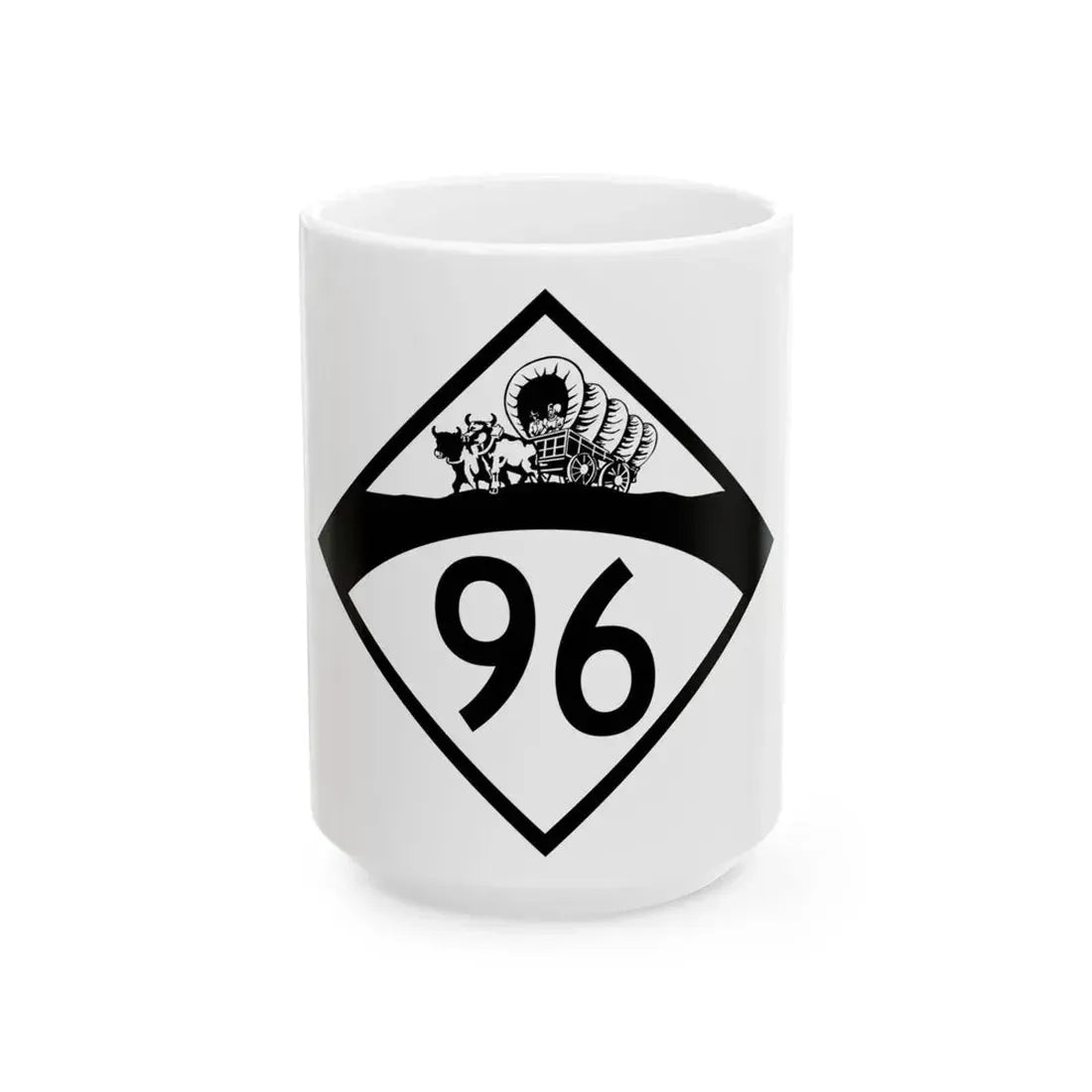N-96 1950 (Nebraska) (Road Sign) White Coffee Mug 15oz - Go Mug Yourself