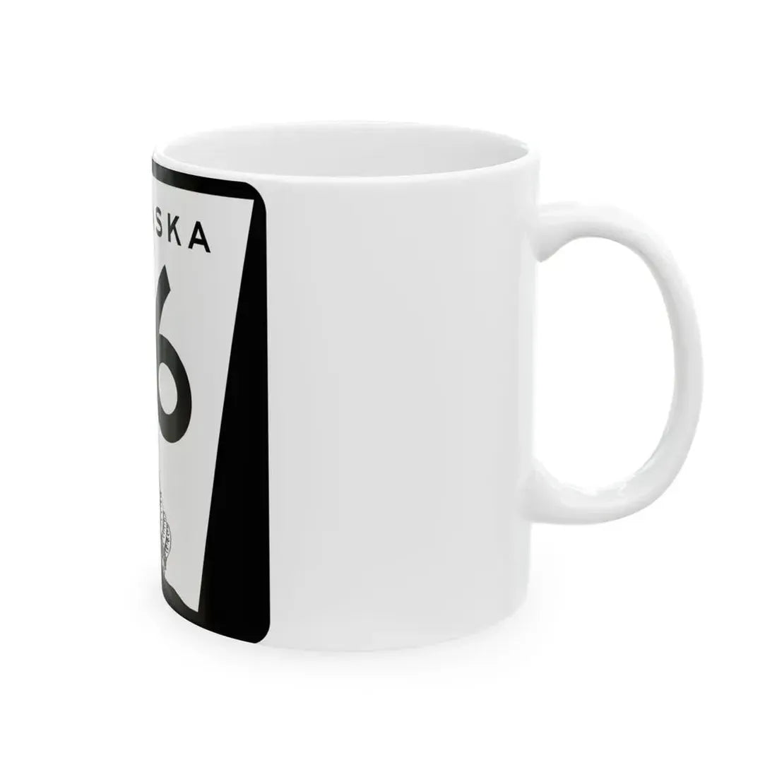 N-96 (Nebraska) (Road Sign) White Coffee Mug - Go Mug Yourself