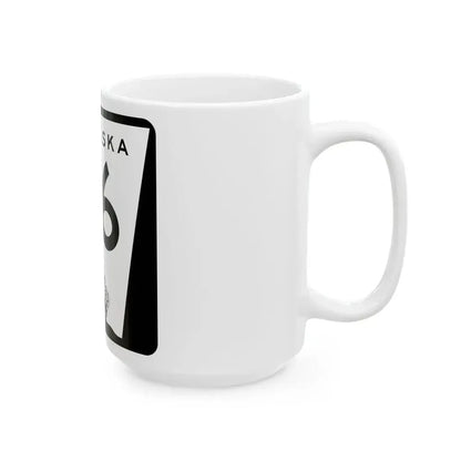 N-96 (Nebraska) (Road Sign) White Coffee Mug - Go Mug Yourself
