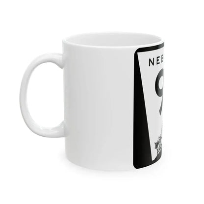 N-97 (Nebraska) (Road Sign) White Coffee Mug - Go Mug Yourself