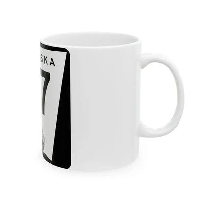 N-97 (Nebraska) (Road Sign) White Coffee Mug - Go Mug Yourself