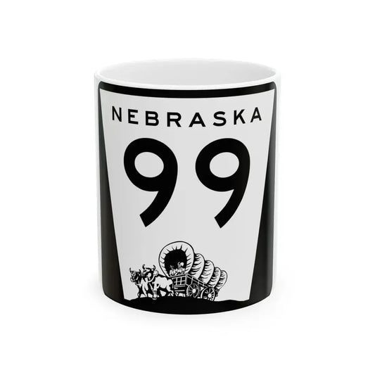N-99 (Nebraska) (Road Sign) White Coffee Mug 11oz - Go Mug Yourself