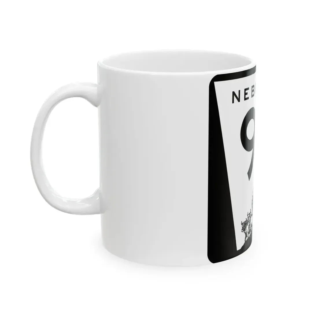 N-99 (Nebraska) (Road Sign) White Coffee Mug - Go Mug Yourself