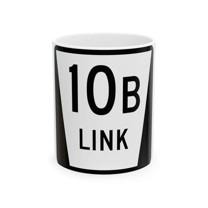 N LINK 10B (Nebraska) (Road Sign) White Coffee Mug 11oz - Go Mug Yourself