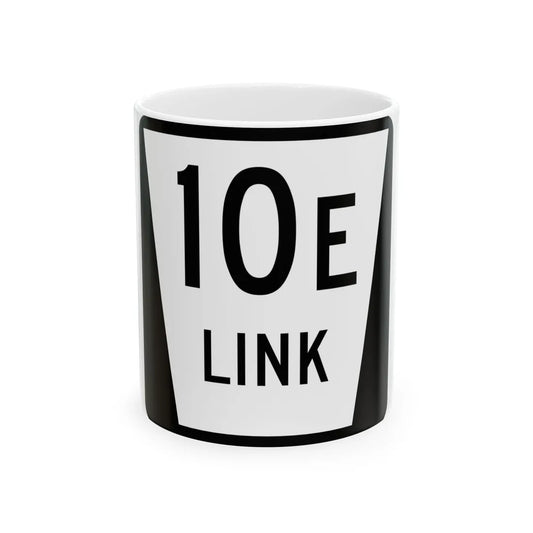 N LINK 10E (Nebraska) (Road Sign) White Coffee Mug 11oz - Go Mug Yourself