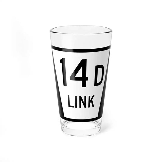 N LINK 14D (Nebraska) (Road Sign) Pint Glass 16oz 16oz - Go Mug Yourself