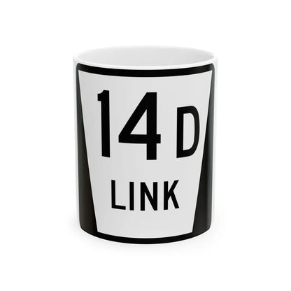 N LINK 14D (Nebraska) (Road Sign) White Coffee Mug 11oz - Go Mug Yourself