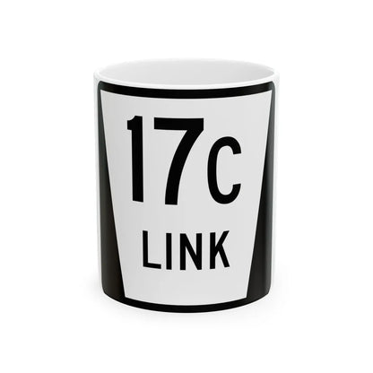 N LINK 17C (Nebraska) (Road Sign) White Coffee Mug 11oz - Go Mug Yourself