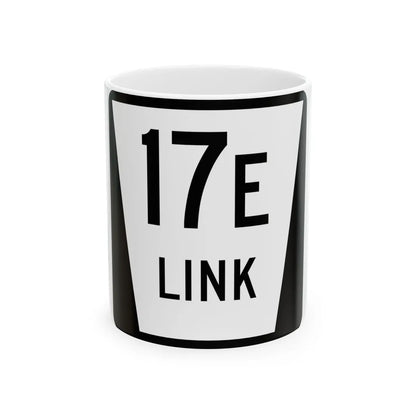 N LINK 17E (Nebraska) (Road Sign) White Coffee Mug 11oz - Go Mug Yourself