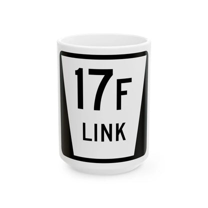 N LINK 17F (Nebraska) (Road Sign) White Coffee Mug 15oz - Go Mug Yourself