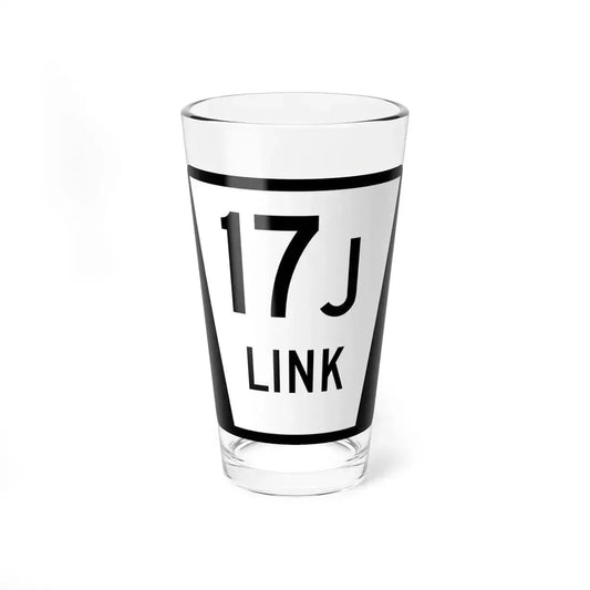 N LINK 17J (Nebraska) (Road Sign) Pint Glass 16oz 16oz - Go Mug Yourself
