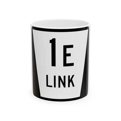 N LINK 1E (Nebraska) (Road Sign) White Coffee Mug 11oz - Go Mug Yourself