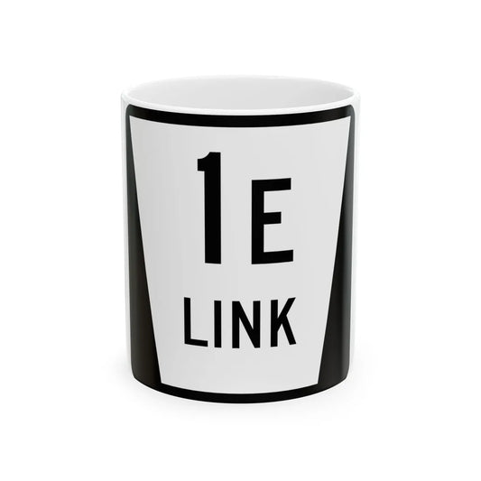 N LINK 1E (Nebraska) (Road Sign) White Coffee Mug 11oz - Go Mug Yourself
