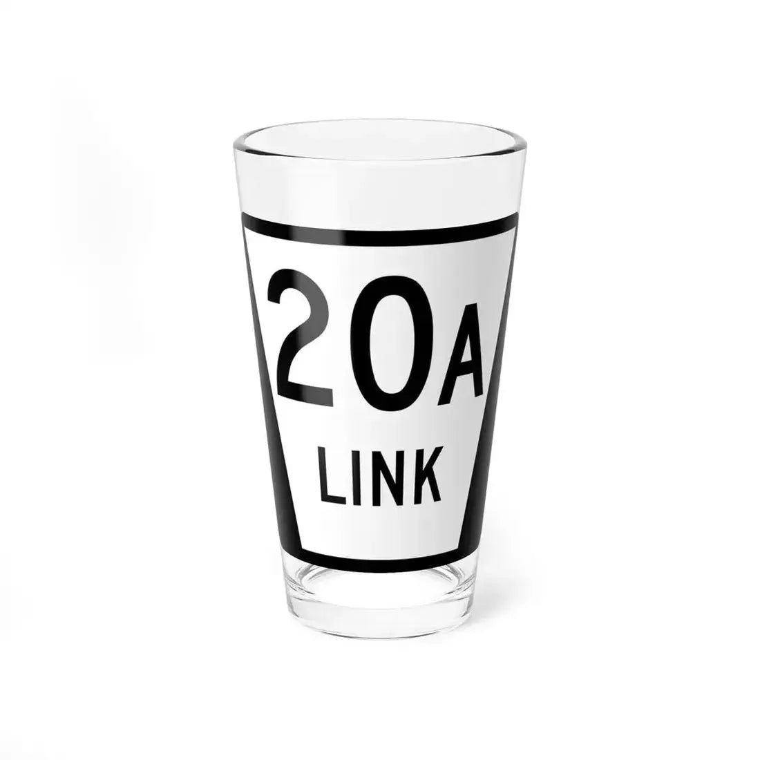 N LINK 20A (Nebraska) (Road Sign) Pint Glass 16oz 16oz - Go Mug Yourself