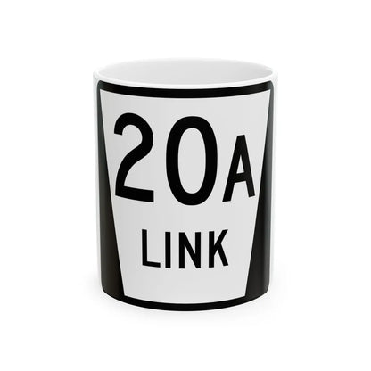 N LINK 20A (Nebraska) (Road Sign) White Coffee Mug 11oz - Go Mug Yourself