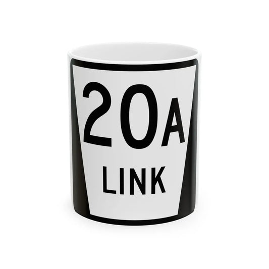 N LINK 20A (Nebraska) (Road Sign) White Coffee Mug 11oz - Go Mug Yourself