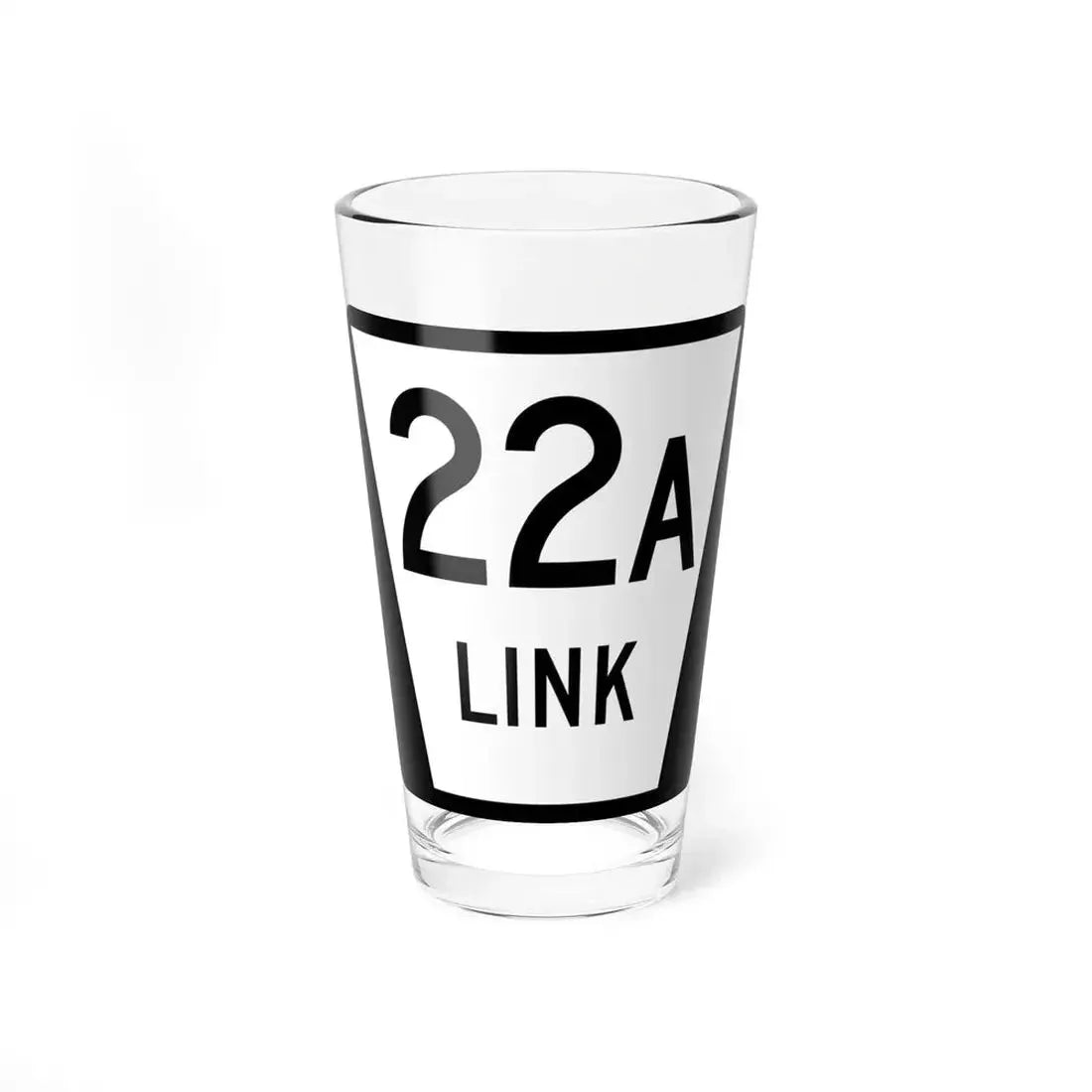 N LINK 22A (Nebraska) (Road Sign) Pint Glass 16oz 16oz - Go Mug Yourself