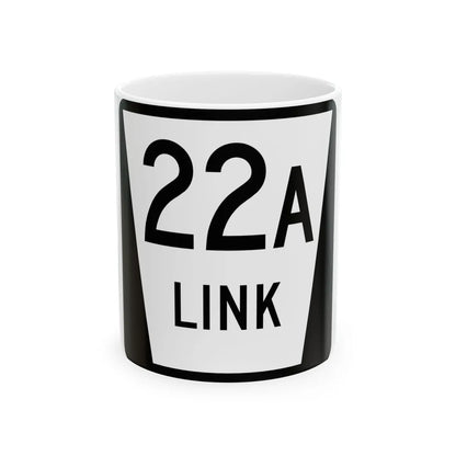 N LINK 22A (Nebraska) (Road Sign) White Coffee Mug 11oz - Go Mug Yourself