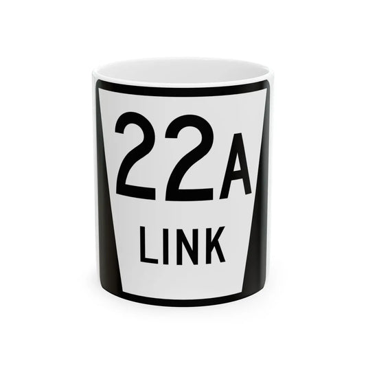 N LINK 22A (Nebraska) (Road Sign) White Coffee Mug 11oz - Go Mug Yourself