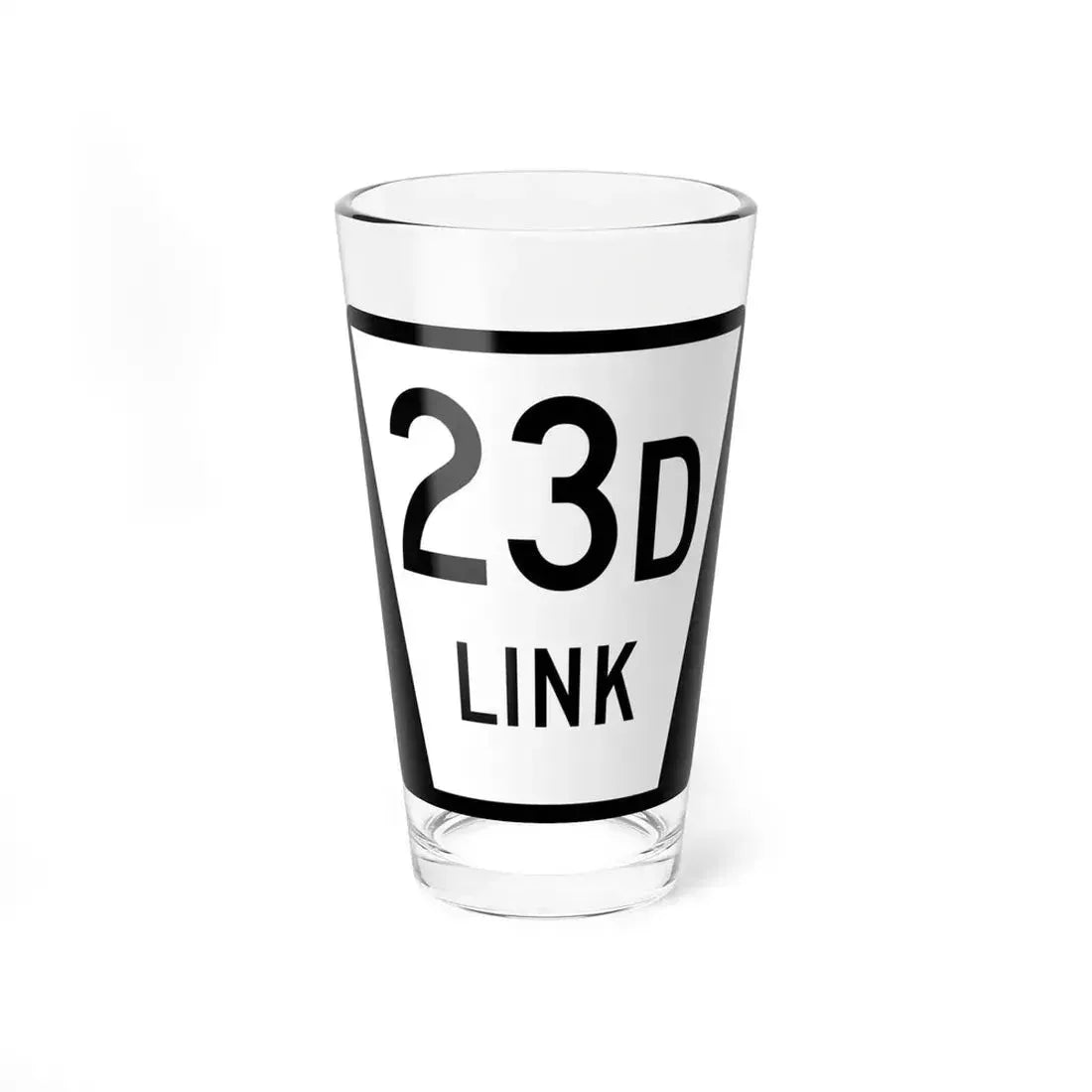 N LINK 23D (Nebraska) (Road Sign) Pint Glass 16oz 16oz - Go Mug Yourself