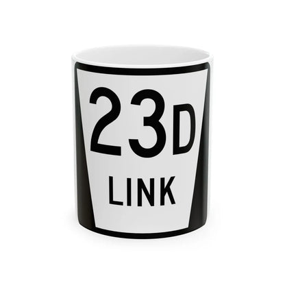 N LINK 23D (Nebraska) (Road Sign) White Coffee Mug 11oz - Go Mug Yourself