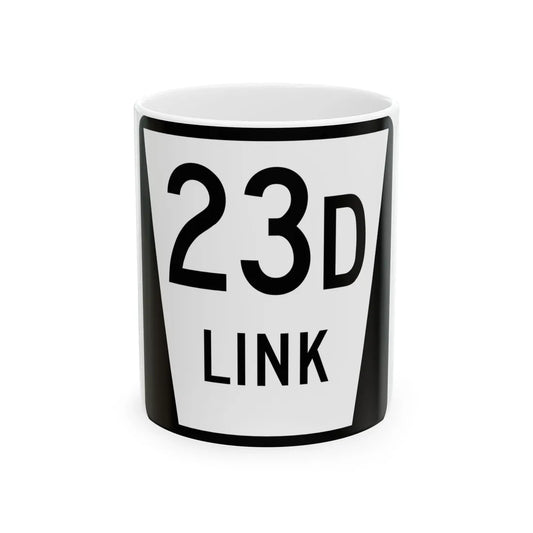 N LINK 23D (Nebraska) (Road Sign) White Coffee Mug 11oz - Go Mug Yourself