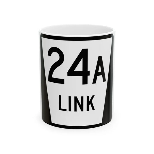 N LINK 24A (Nebraska) (Road Sign) White Coffee Mug 11oz - Go Mug Yourself
