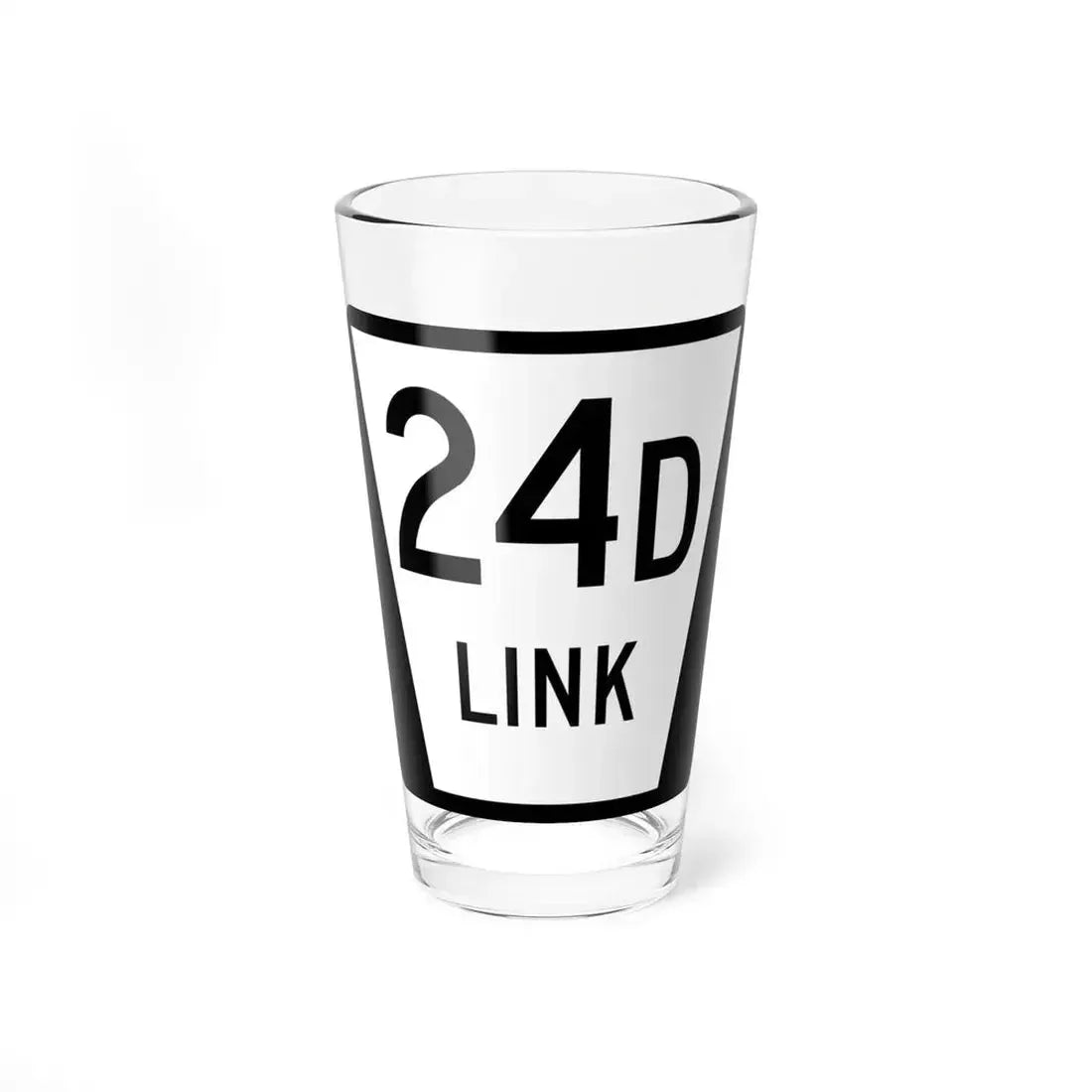 N LINK 24D (Nebraska) (Road Sign) Pint Glass 16oz 16oz - Go Mug Yourself