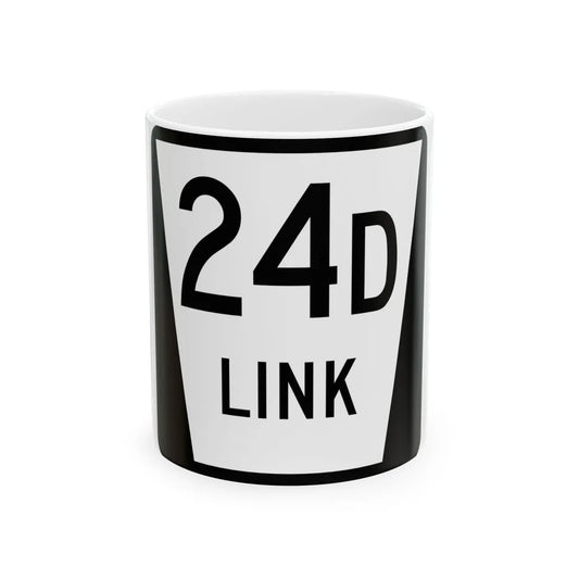 N LINK 24D (Nebraska) (Road Sign) White Coffee Mug 11oz - Go Mug Yourself