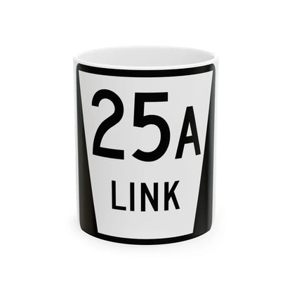 N LINK 25A (Nebraska) (Road Sign) White Coffee Mug 11oz - Go Mug Yourself