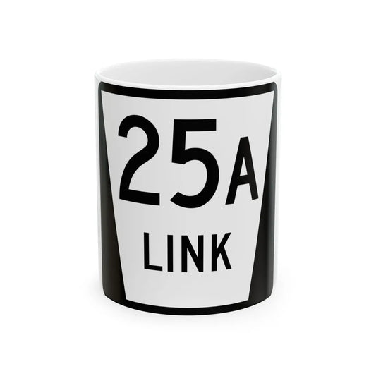 N LINK 25A (Nebraska) (Road Sign) White Coffee Mug 11oz - Go Mug Yourself