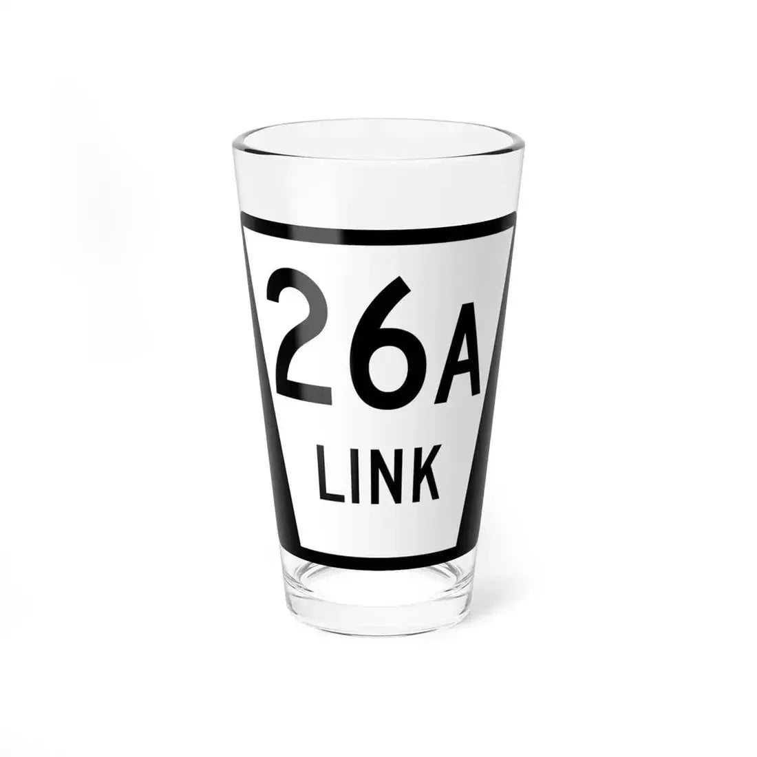 N LINK 26A (Nebraska) (Road Sign) Pint Glass 16oz 16oz - Go Mug Yourself