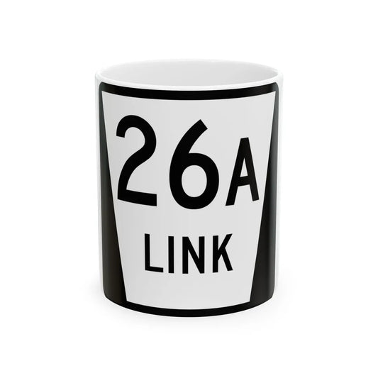 N LINK 26A (Nebraska) (Road Sign) White Coffee Mug 11oz - Go Mug Yourself