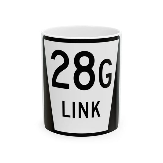 N LINK 28G (Nebraska) (Road Sign) White Coffee Mug 11oz - Go Mug Yourself