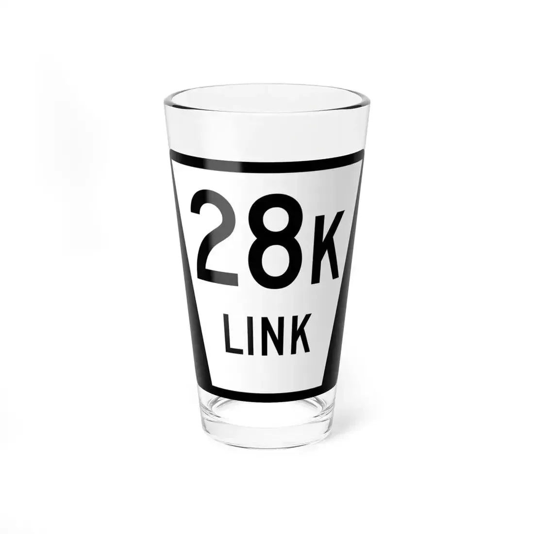 N LINK 28K (Nebraska) (Road Sign) Pint Glass 16oz 16oz - Go Mug Yourself