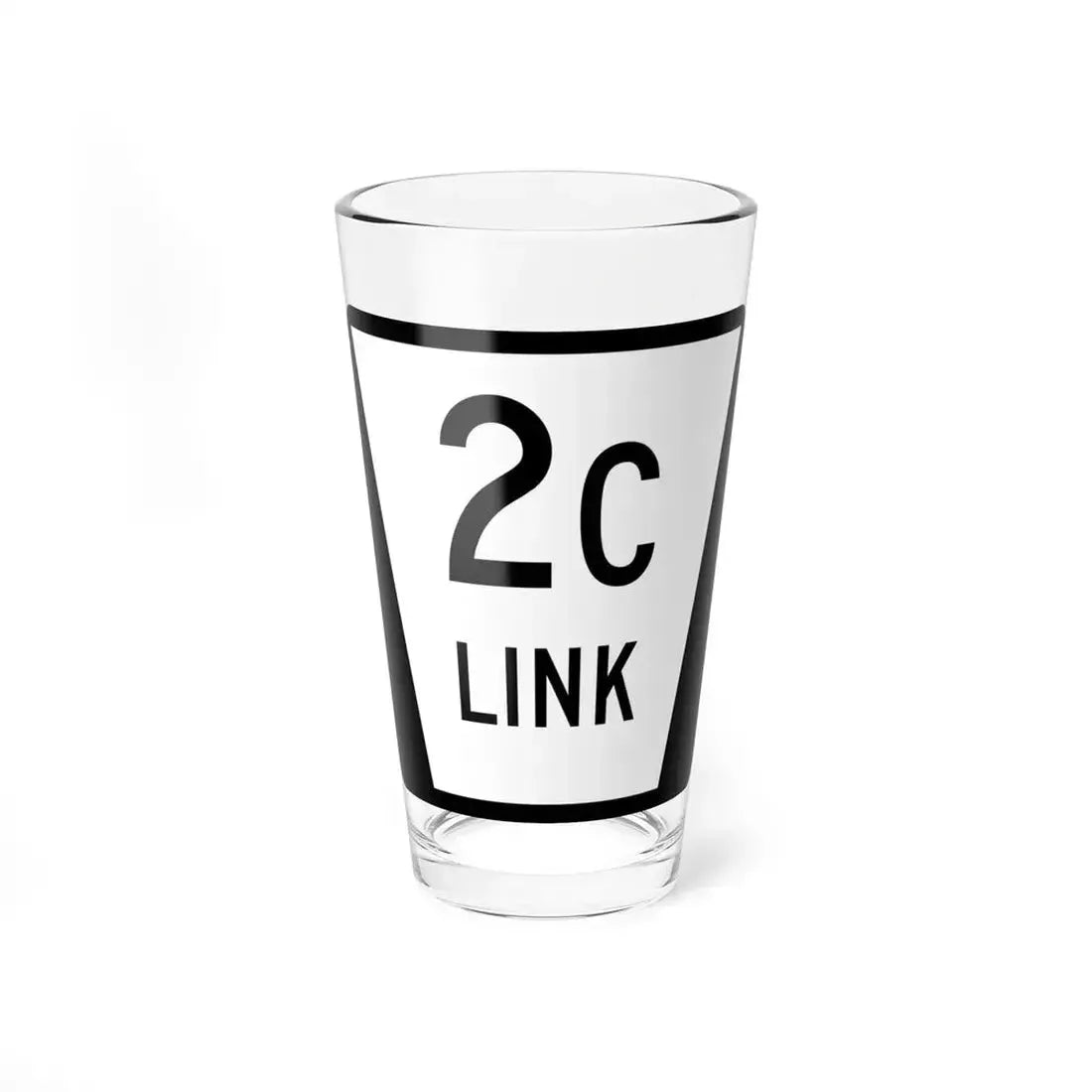 N LINK 2C (Nebraska) (Road Sign) Pint Glass 16oz 16oz - Go Mug Yourself