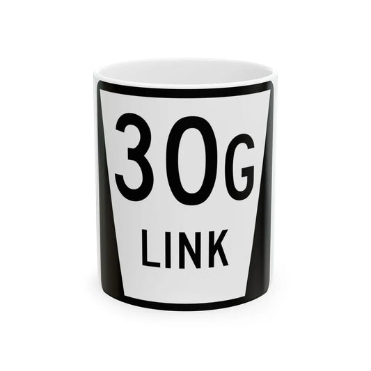 N LINK 30G (Nebraska) (Road Sign) White Coffee Mug 11oz - Go Mug Yourself