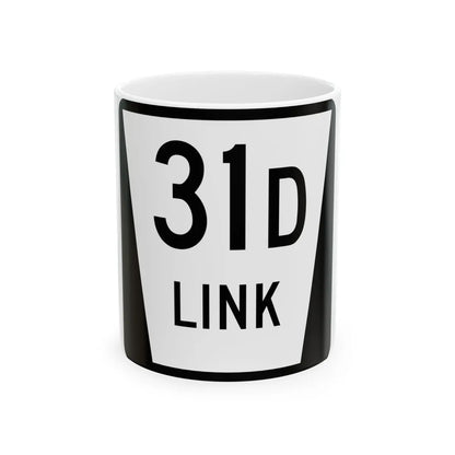 N LINK 31D (Nebraska) (Road Sign) White Coffee Mug 11oz - Go Mug Yourself