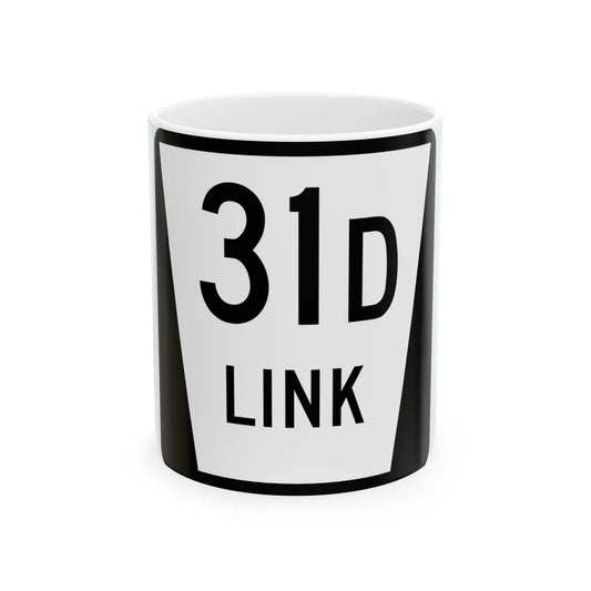 N LINK 31D (Nebraska) (Road Sign) White Coffee Mug 11oz - Go Mug Yourself