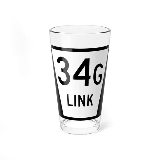 N LINK 34G (Nebraska) (Road Sign) Pint Glass 16oz 16oz - Go Mug Yourself