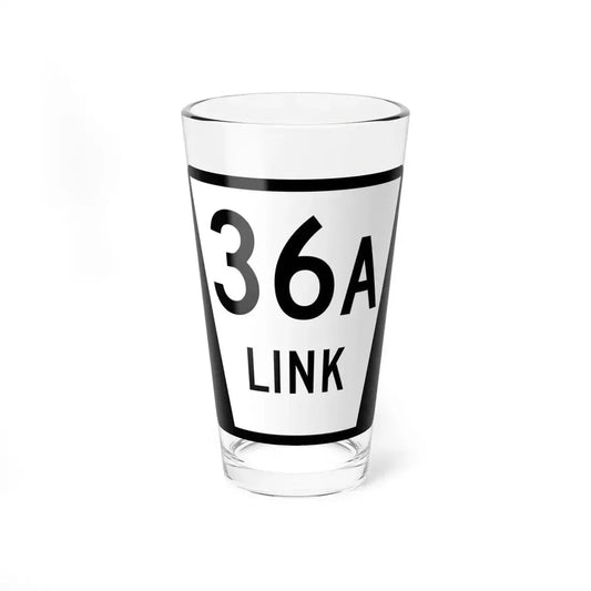 N LINK 36A (Nebraska) (Road Sign) Pint Glass 16oz 16oz - Go Mug Yourself