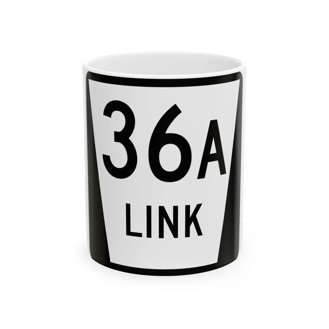 N LINK 36A (Nebraska) (Road Sign) White Coffee Mug 11oz - Go Mug Yourself