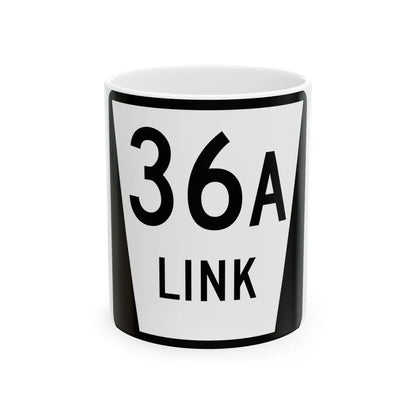 N LINK 36A (Nebraska) (Road Sign) White Coffee Mug 11oz - Go Mug Yourself