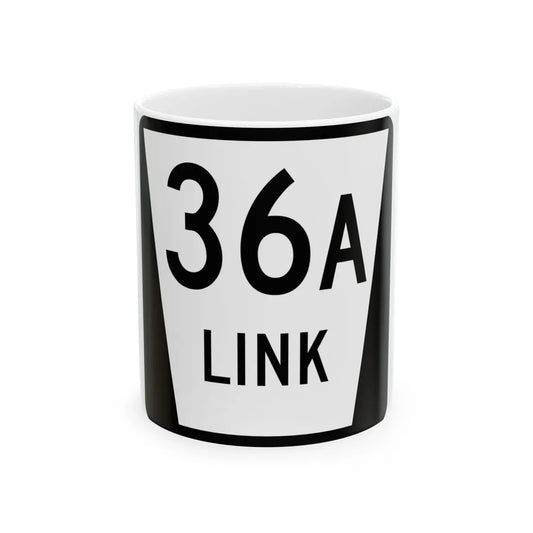 N LINK 36A (Nebraska) (Road Sign) White Coffee Mug 11oz - Go Mug Yourself