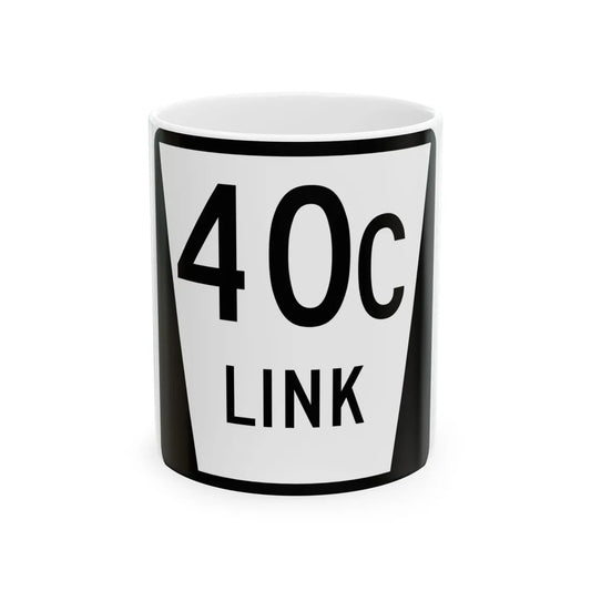 N LINK 40C (Nebraska) (Road Sign) White Coffee Mug 11oz - Go Mug Yourself
