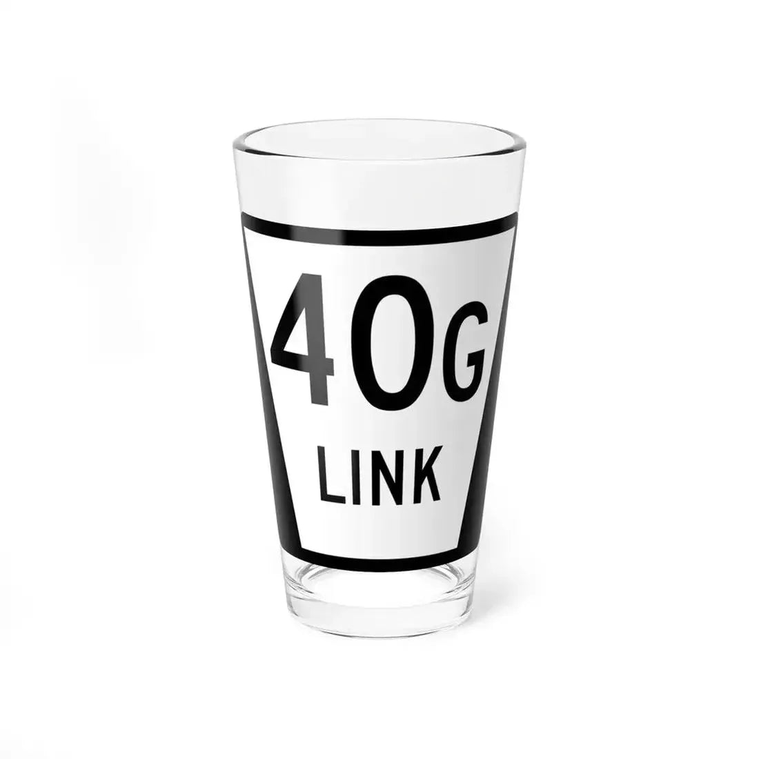 N LINK 40G (Nebraska) (Road Sign) Pint Glass 16oz 16oz - Go Mug Yourself