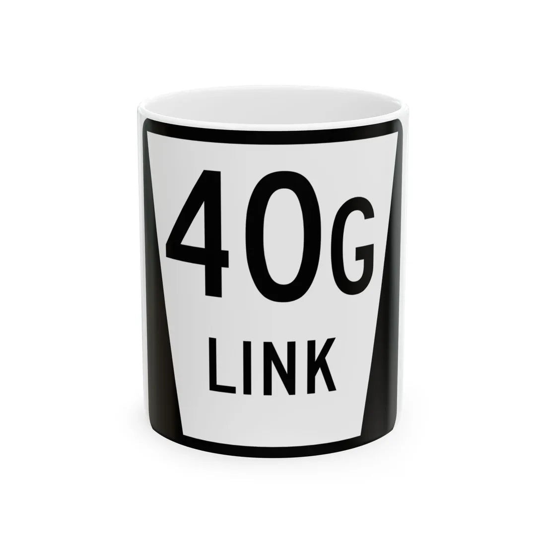 N LINK 40G (Nebraska) (Road Sign) White Coffee Mug 11oz - Go Mug Yourself